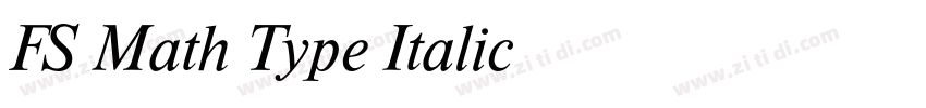 FS Math Type Italic字体转换 FS Math Type Italic字体转换